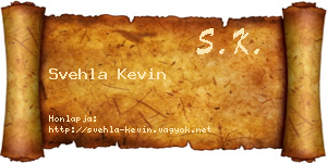 Svehla Kevin névjegykártya