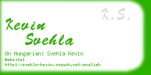 kevin svehla business card